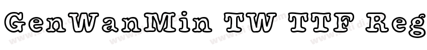 GenWanMin TW TTF Reg字体转换